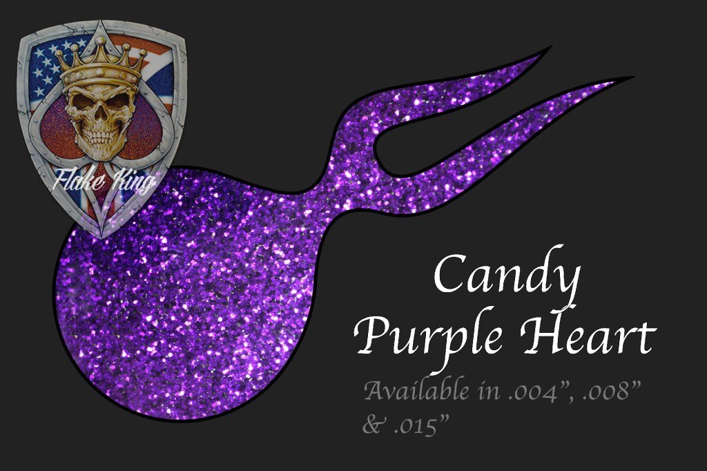 Candy Purple Heart Metal Flake